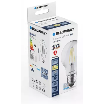 Blaupunkt LED filamentna žarnica E27 A60 8W, 1055 lm, 2700 K (BLAUPUNKT-F-E27-8-WW)