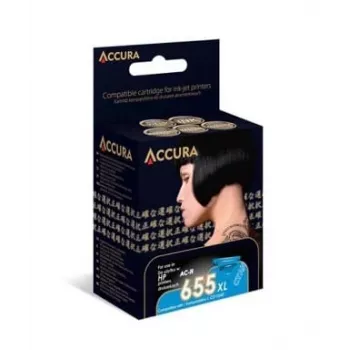 Accura kompatibilna kartuša s črnilom za HP 655XL (CZ110AE) - črna, 550 strani, 23 ml