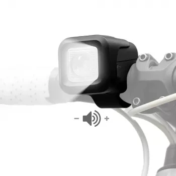 ROCKBROS SKL01 sprednja kolesarska luč z električnim zvoncem 450 lm 120 dB USB-C črna