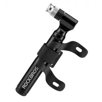 ROCKBROS JG-PB-11 komplet za popravilo kolesa z 120-PSI mini tlačilko, 16-in-1 večnamenskim orodjem, obliži brez lepljenja, gumami za snemanje plašča, torbico za shranjevanje - črn
