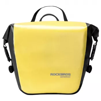 ROCKBROS AS-003-1Y vodoodporna kolesarska torba 10-14L z naramnico, sprednja/zadnja montaža, rumena