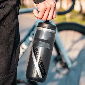 ROCKBROS termična kolesarska steklenica 620 ml brez BPA gradient črna