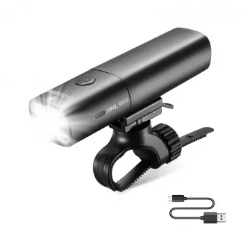 ROCKBROS RHL950 sprednja kolesarska luč 950 lm z odstranljivo baterijo USB-C - črna
