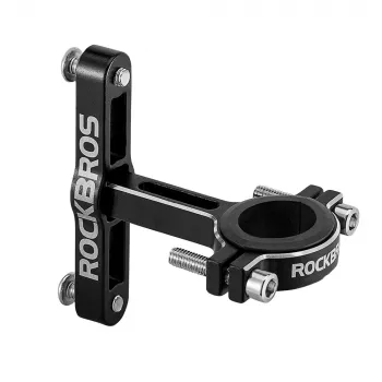 ROCKBROS KS-416 aluminijast nastavljiv adapter za košaro za bidon, črn
