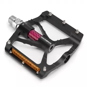 ROCKBROS K307PT aluminijasta platformna pedala z odsevniki - črna