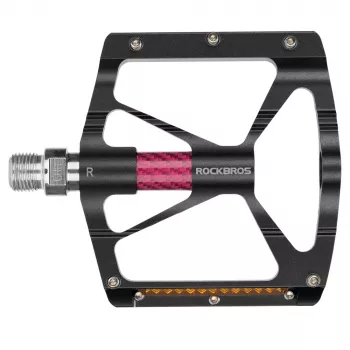 ROCKBROS K307PT aluminijasta platformna pedala z odsevniki - črna
