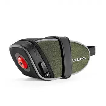 ROCKBROS C52-2 lahka sedežna torba z lučjo 250 mAh, zelena