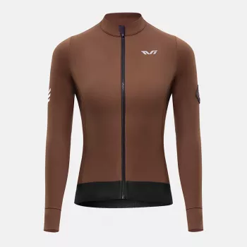 ROCKBROS ženska termo kolesarska majica YDWT006, rjava, velikost L