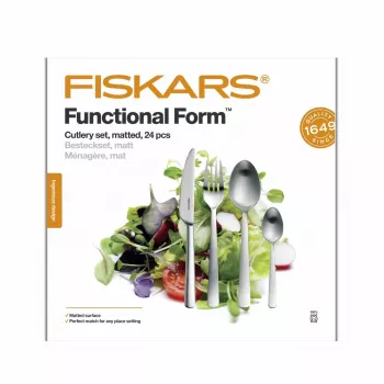 Fiskars Functional Form 24-delni jedilni pribor iz mat nerjavno jeklo