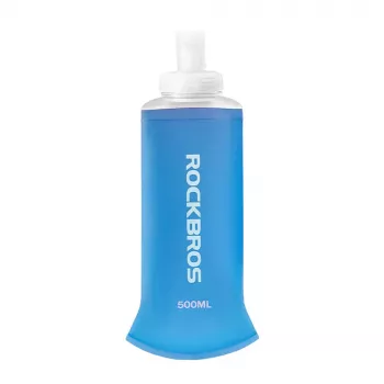 ROCKBROS Soft Flask 500 ml modra - zložljiva steklenica za pitje za tek, trail tek, kolesarjenje, pohodništvo
