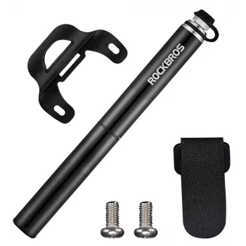 ROCKBROS JG-PB-004 lahka kolesarska ročna tlačilka z manometrom - črna