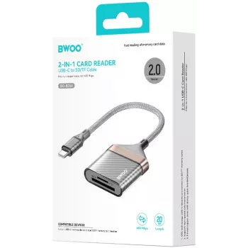 BWOO USB-C 2-v-1 bralnik kartic SD/TF (BO-BZ64)