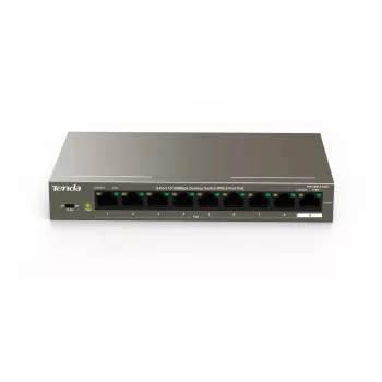 Tenda TEF1109P-8-102W 9-portno namizno PoE stikalo z 8 PoE+ vrati, 102 W proračun, 10/100 Mbps