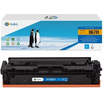 G&G XL kartuša s tonerjem, združljiva s Canon 067H cyan