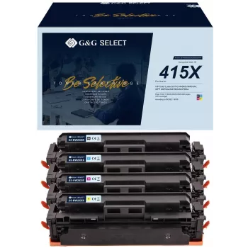 G&G GS-H415X-4P združljiv toner visoke zmogljivosti, 4 paket za HP 415X (črna, cyan, magenta, rumena)