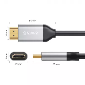 ORICO H4Y1 kabel HDMI 2.0 5m črn 4K 60Hz 18Gbps pozlačeni konektorji
