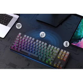 Redragon StarBlade K707SP-RGB-PRO mehanska igralna tipkovnica, rdeča stikala, RGB po tipkah, polna velikost, žični USB, snemljivo naslonjalo za zapestja, črna