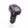 XO BCC12 Bluetooth 5.0 FM oddajnik z dvojnim USB polnjenjem, prostoročno klicanje, LED zaslon, USB/TF MP3 predvajalnik, merilnik napetosti avtomobilskega akumulatorja za 12V/24V vozila