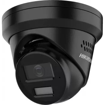 Hikvision 8 MP 4K UHD turret omrežna kamera z AcuSense in Smart Hybrid Light, 2,8 mm fiksna goriščnica, črna