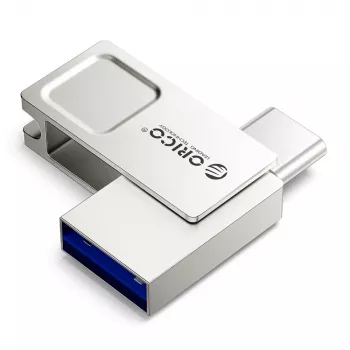 ORICO U301 128GB dvojni USB-A/USB-C bliskovni pogon USB 3.2 Gen 1 srebrn