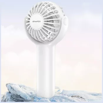 AWEI F42 ročni ventilator, bel