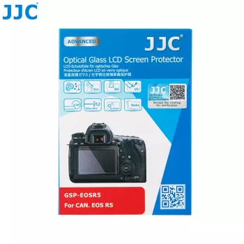 JJC zaščita zaslona iz kaljenega stekla za Canon EOS R5 (9H, 0,3 mm, 2,5D, prozorna)