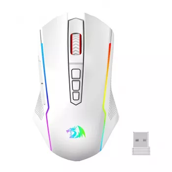 Redragon M914W-RGB NIX brezžična igralna miška, 5000 DPI, bela