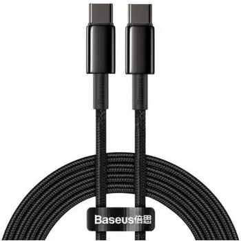 Baseus Tungsten Gold USB-C na USB-C kabel 100W PD 2m črn