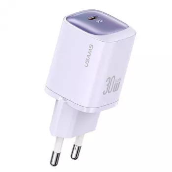 USAMS CC251 30W GaN USB-C hitri polnilnik HC Series, vijoličen
