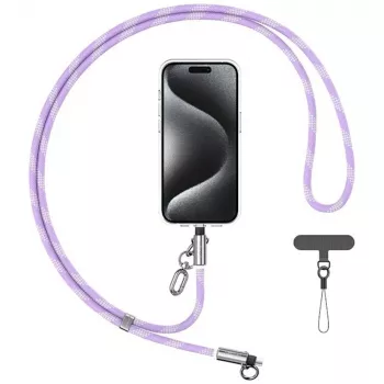 USAMS SJ746 30W USB-C na Lightning kabel z vrvico za telefon, 1,2 m, vijoličen