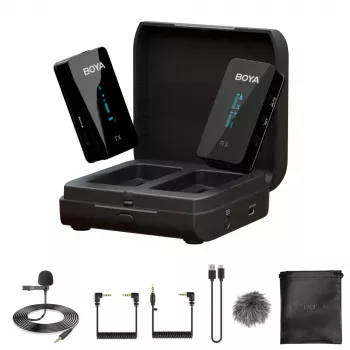 BOYA BY-XM6-K1 brezžični lavalier mikrofonski sistem 2.4GHz za fotoaparate in pametne telefone