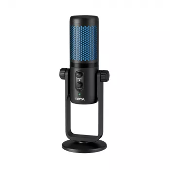 BOYA BY-PM740 brezžični kondenzatorski mikrofon s 4 smernimi vzorci, 2,4 GHz, USB-A in 3,5 mm, črn