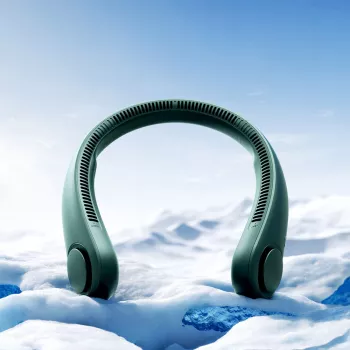 JISULIFE vratni ventilator Life3 – prenosni brezžični USB ventilator brez lopatic, zelen