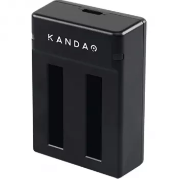 Kandao QooCam EGO dvojni polnilnik z USB-C, LED indikatorji, zaščita pred prekomernim polnjenjem