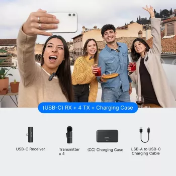 BOYA BY-V4U USB-C brezžični sistem pripenjalnih mikrofonov