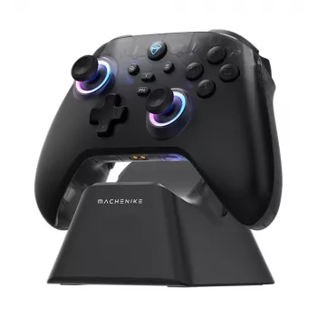 Machenike G3 V2 brezžični igralni plošček s polnilno postajo za PC, Switch, mobilne naprave - črn