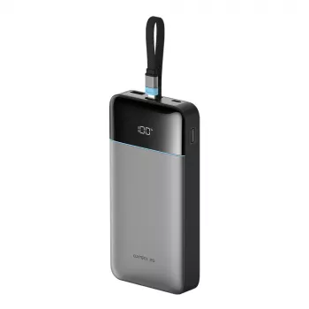 CUKTECH LPB252N 25000mAh 120W powerbank z vgrajenim kablom USB-C, siv