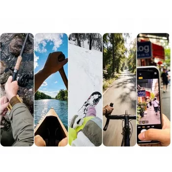 ULANZI ZJ09 magnetno nosilo za vrat za akcijske kamere – vrtljivo za 360°, prostoročno POV, prilagodljiv silikonski trak, združljivo z GoPro/DJI/Insta360