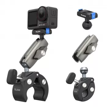 TELESIN Magic Arm Clamp Mount za DJI Osmo Action 5 Pro/4/3, Osmo 360, GoPro, Insta360 – S3-HBM-14-TDJ