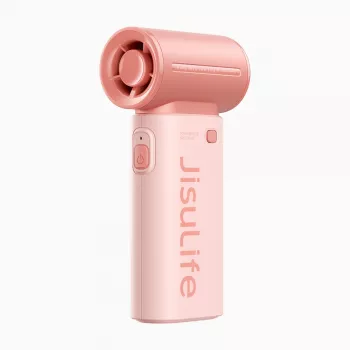 JISULIFE Life9 ročni ventilator 3600mAh USB-C prenosni zložljivi namizni ventilator - roza