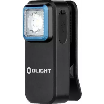 OLIGHT Oclip črna polnilna sponka svetilka 300 lumnov USB-C IPX7
