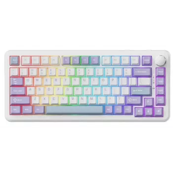 AJAZZ AK820 MAX žična mehanska tipkovnica, magnetna stikala, RGB, vijolično-bela