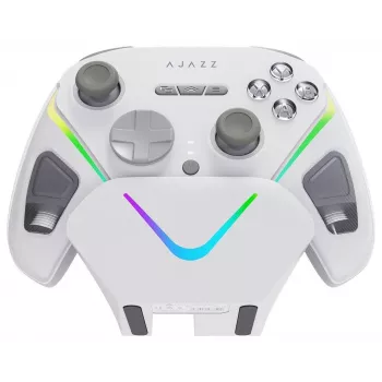 AJAZZ GP100S brezžični gamepad s polnilno postajo, bel