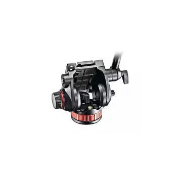 Manfrotto MVH502AH tekočinska video glava s ploščato osnovo, nosilnost 4 kg, osnova 75 mm, črna