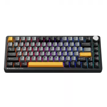 MACHENIKE K600-B82W tri-načinovna brezžična mehanska igralna tipkovnica, 75% 82 tipk, Gateron Silver stikala, RGB po tipki, PBT tipke, hot-swappable, črna