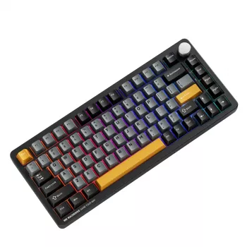 MACHENIKE K600-B82W tri-načinovna brezžična mehanska igralna tipkovnica, 75% 82 tipk, Gateron Silver stikala, RGB po tipki, PBT tipke, hot-swappable, črna