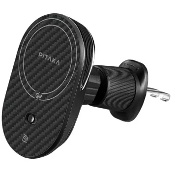 PITAKA MagEZ Pro 2 Qi2 15W NFC MagSafe avtomobilsko držalo brezžični polnilnik, črno-siv