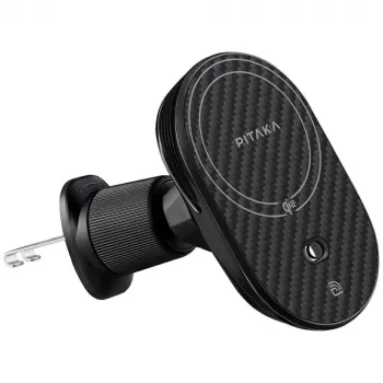 PITAKA MagEZ Pro 2 Qi2 15W NFC MagSafe avtomobilsko držalo brezžični polnilnik, črno-siv