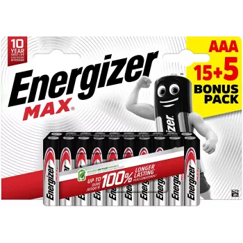 Energizer Max Micro AAA alkalne baterije 1,5 V paket 20 (E303349400)