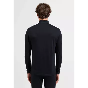 ODLO Merino 200 BL Top Turtle Neck LS Half Zip moško termo spodnje perilo – črno – XXL